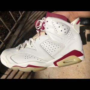 Nike Air Jordan maroon off white